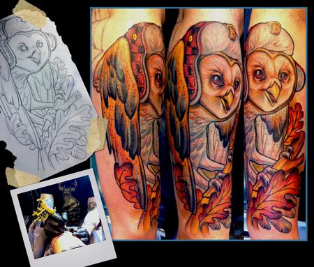 Tattoos - Barn Owl Tattoo - 64376
